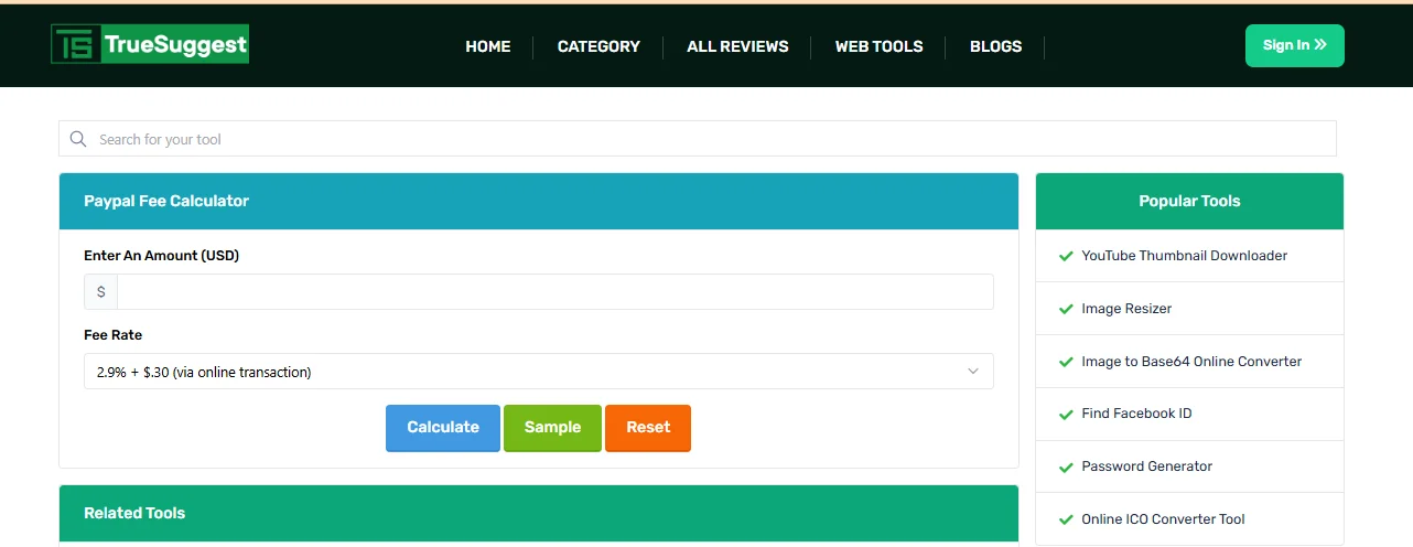 Paypal Fee Calculator