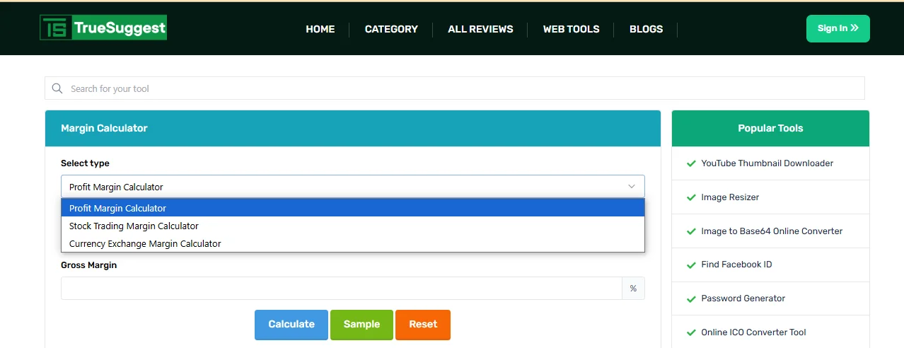 Profit Margin Calculator