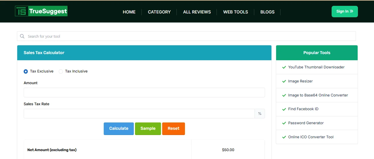 sales tax calculator