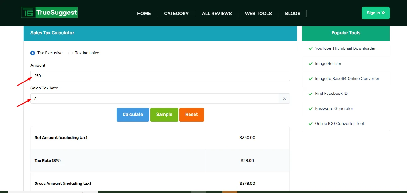 sales tax calculator