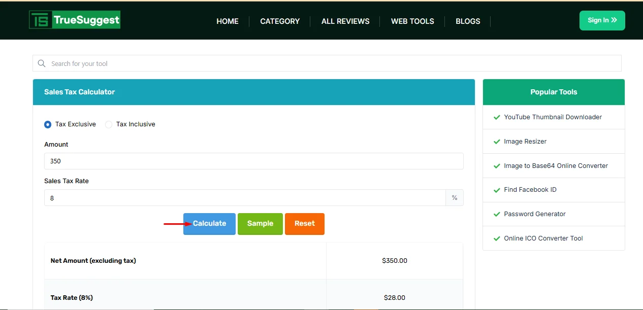 sales tax calculator