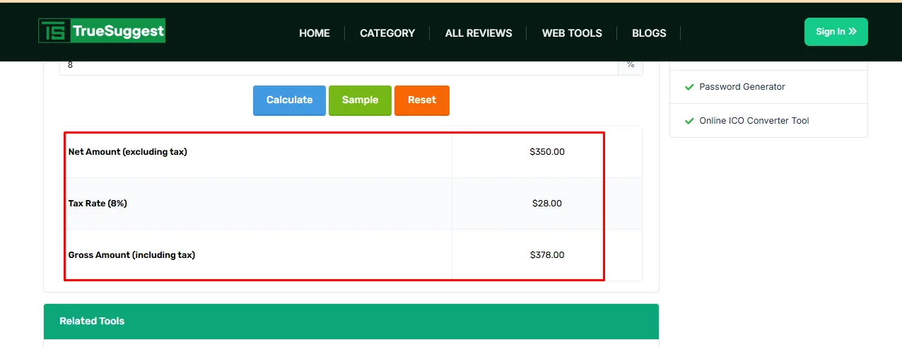 sales tax calculator