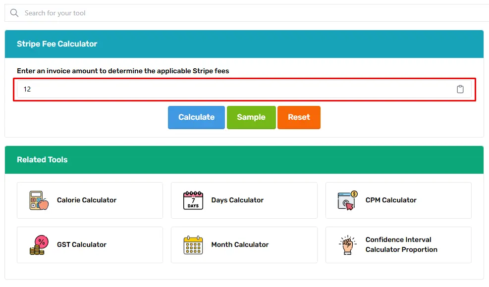 Calculate Stripe Fees