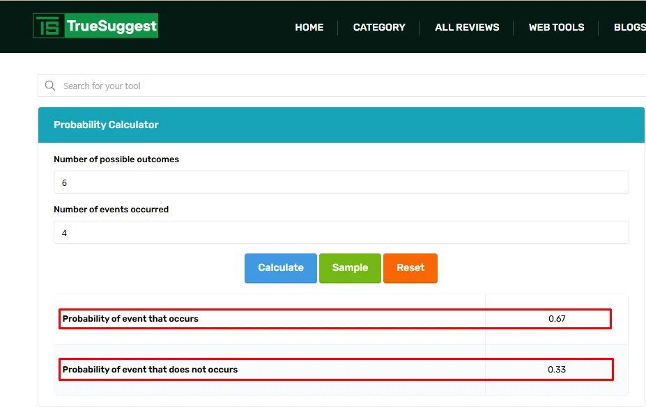 Use Probability Calculator